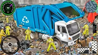 Garbage Trash Truck Realistic Simulator 3D -City Road Garbage Dumper Truck Driver - Android Gameplay