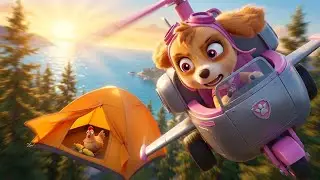 PAW Patrol Sleepover Chaos: The Runaway Camping Tent ⛺🌬️🐔 | Skye’s Aerial Rescue