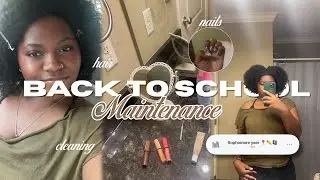 BACK TO SCHOOL MAINTENANCE VLOG + PREP | nails, hair, skincare, cleaning, etc ౨ৎ | ChloeCaroline