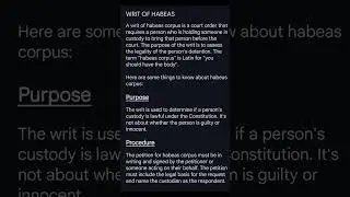 Writ of Habeas Corpus #writ #habeascorpus #jaibhim