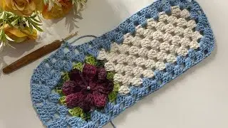 🌺In&iacute;cio do tapete oval com 5 h&eacute;lices modelo Una Flor 💕para iniciantes #crochet #tutorial