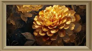 Exquisite flower  painting | Gold Frame TV |  Gold Framed TV Art Screensaver