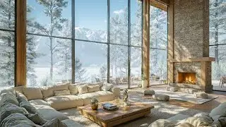 Refreshing Winter Indoor Jazz for Stress Relief | Calm Snowy Atmosphere & Gentle Jazz for Study