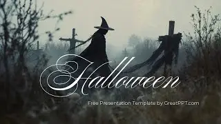 Free Black Halloween Presentation Theme & PPT Template by GreatPPT