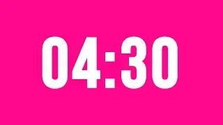 4 Minute 30 Second Countdown Timer No Music With Alarm Clock At The End