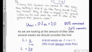Old (Pre 2015) SQA Higher Maths Recurrence Relations Lesson 3 Finding the limit of a recurrence rel