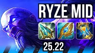 RYZE vs MEL (MID) | Quadra, 14/3/9, Godlike | KR Master | 25.22