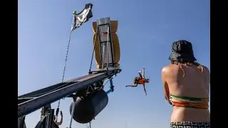 Human Launcher Drone Shot - Ephemerisle 2022