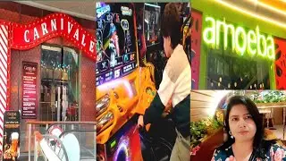 Galaxy Blue sapphire mall noida | carnival restaurant | Amoeba gaming zone . Heera sweets restaurant