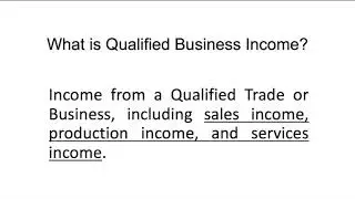 Qualified Business Income Deduction - Mechanics