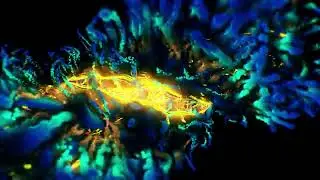 Trapcode Formで作った中心部が発光する螺旋