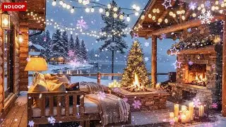 Snowy Cabin Coffee Jazz | Warm Sax & Piano Smooth Jazz Instrumental Ambience