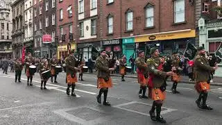 South African Irish Regiment Pipes & Drums at the National Services Day Parade in Dublin 2018