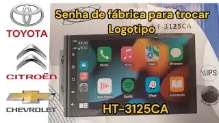 Multim&iacute;dia mp5 H-tech HT3125CA, senha de f&aacute;brica para configurar logotipo