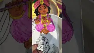I Created Floating Pen Drawings Inspired by Krishna #short #viral #trending