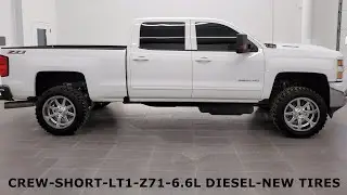 2018 CHEVROLET SILVERADO 2500 LT Z71 DURAMAX DIESEL SUMMIT WHITE WALK AROUND REVIEW 10984 SOLD!