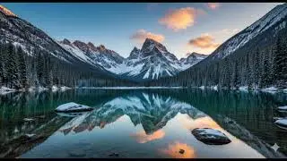 Mountain Lake Reflection | Scenic TV Art Background