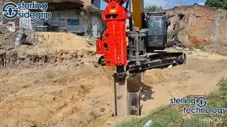 Patented Sterling Multi-Sidegrip pile driver SG40 for 35-52 ton excavators #sterlingtechnology 