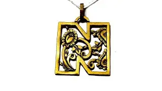 N Pendant Crafting: Metal Jewelry Tutorial - Background Clearing with Jeweler's Saw