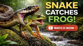 Savage Jungle Moment 😱 Snake Swallows Frog Alive | Shocking Wildlife