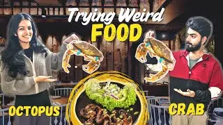 Trying Octopus 🐙 and Crab 🦀 for 1st time|Trying Weird Food| Wierd Dishes 
