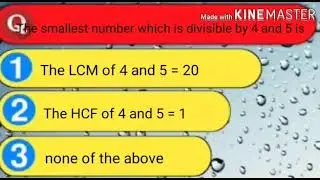 Quiz - LCM and HCF