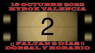 HYROX VALENCIA - Tenemos Dorsal y Hora de Salida - &iexcl;Faltan 2 D&iacute;as!