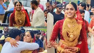 Actress Karthika Nair's Traditional Entry For Wedding| Actress Radha Daughter Karthika Nair Marriage