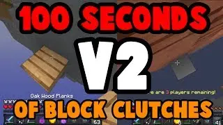 100 Seconds of BLOCK PLACE CLUTCHES V2 - Hypixel Skywars