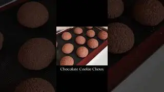 Chocolate Cookie Choux #baking #homebaker #bakingrecipes #chouxpastry #creampuffs #chocolatedesserts