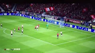 FIFA 19 Lewandowski beautiful dribbling and long range trivela finesse goal using his weak foot