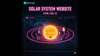 Solar System Website Home Page Using HTML CSS JavaScript | Animated Planets Orbit Effect