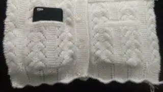 girls aur ladies cardigan part 5 front pocket Kaise banaen aur design ko kaise set Karen💖💖💖
