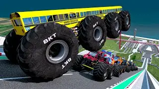 Epic Monster Truck Car Jumps: High-Flying Action!