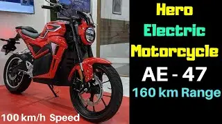 Hero Electric AE-47 Motorcycle Unveiled at Auto Expo 2020