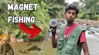 MAGNET FISHING in a River 😱 We Found Something TERRIFYING! ....
