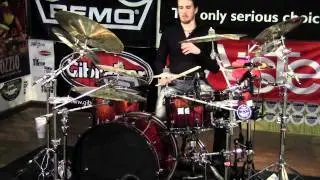 Greenbrier Demo - Mapex Saturn SE Birch/Walnut 6pcTransparent Sienna Fade Drum Set w/ Zildjians