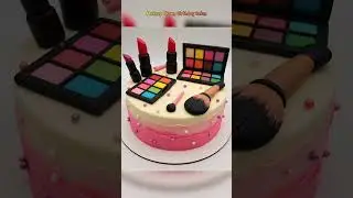Makeup Theme Birthday Cake Design #shorts #youtubeshorts #shortsfeed #cake #cakedecorating #trending