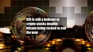 Citi is still a believer in crypto stocks despite bitcoin being rocked to end the year