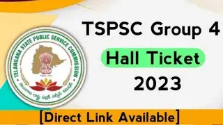 TSPSC Group 4 Hall Ticket 2023