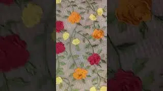 Rose all over boutique saree #saree #mdboutique #embroiderysaree