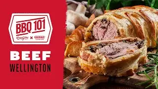 Копченый бифштекс Веллингтон на гриле с помощью кухонного комбайна.