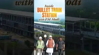 PM Modi visits the under-construction Bullet train station in Surat, Gujarat | #shorts