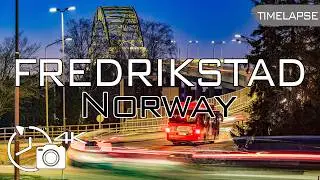 Timelapse Fredrikstad & Gamlebyen, Winter in Norway, 4k
