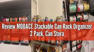 Review MOOACE Stackable Can Rack Organizer 2 Pack, Can Storage Dispenser for 72 Cans, Can Organizer