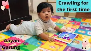 Baby Crawling for the first time | Baby Crawling