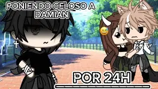 PONGO CELOSO A DAMIAN POR 24H! SALE MAL? •Gacha Life• /NoeYann/