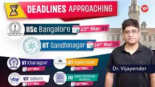 Deadline approaching this week in IITs & IISc | Post GATE Counselling/Guidance 2025