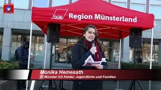 Kundgebung des Integrationsrat M&uuml;nster zum Weltfrauentag 2022: Rede: Monika Hemesath (IR AG)