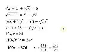 Radical Equations and Problem Solving